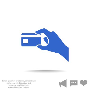 Plastik kart basit web simgesi