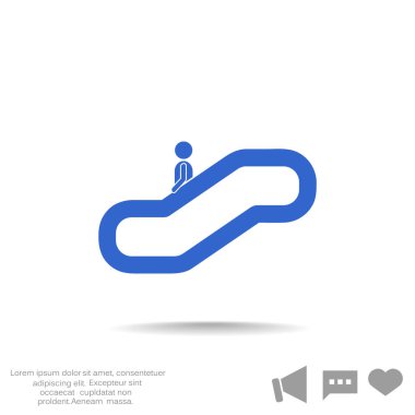 Yürüyen merdiven web simgesi 