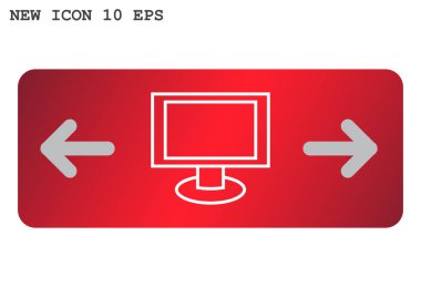 Boş monitör ekran web simgesi