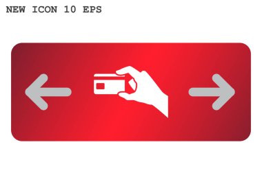 Plastik kart basit web simgesi