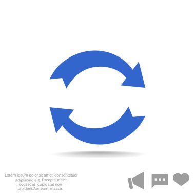 Döndürme oklarını web simgesi.  