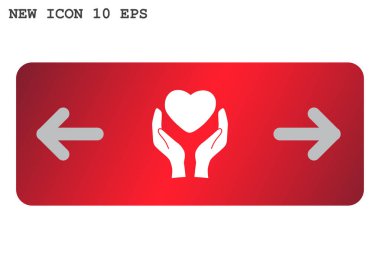 Ellerin simgesinde kalp