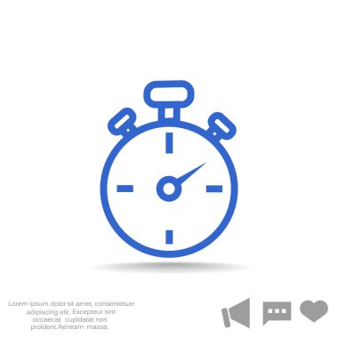 Stopwatch Düz Simgesi