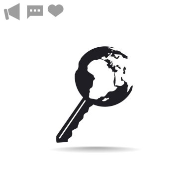 Dünya web simgesi anahtarı