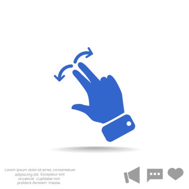 Dokunmatik ekran web simgesi.  