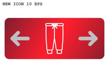 pantolon web simgesi. 