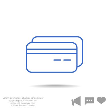 Plastik kart basit web simgesi