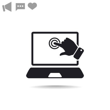 Dokunmatik ekran web simgesi. 