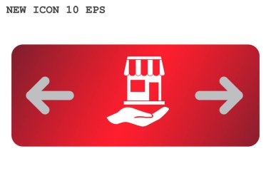 Dükkanı el web simgesi üzerinde.