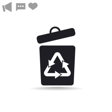 Atık geri dönüşüm sembolü ile okları