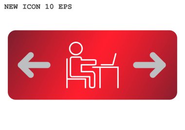 dizüstü web simgesi olan kişi