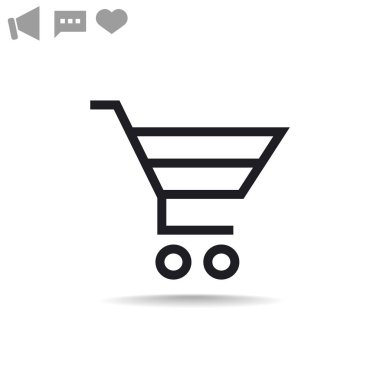 alışveriş sepeti basit simgesi