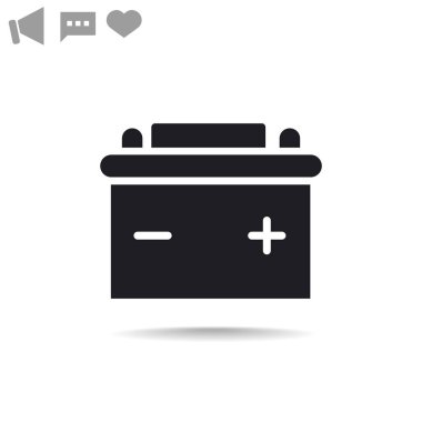 Basit araba pil web simgesi