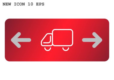 Sevkiyat teslimat kamyonu web simgesi