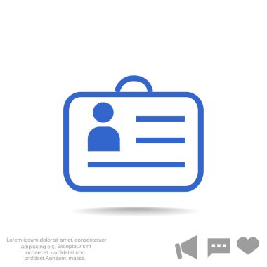 kimlik kartı web simgesi. 