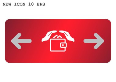 Eller web simgesi ile cüzdan