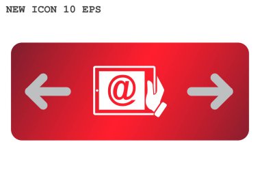 E-posta işareti ile dijital tablet