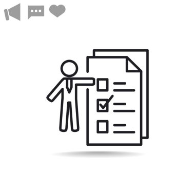 İşadamı denetim listesi simgesi