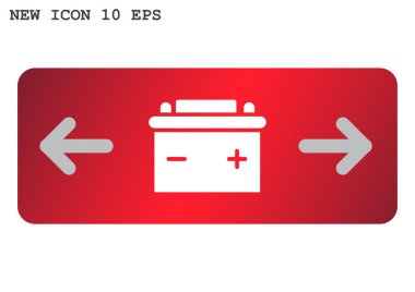 Basit araba pil web simgesi