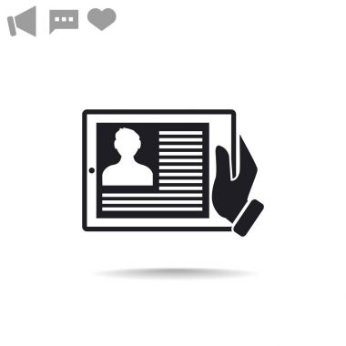 Kimlik bilgileri ile dijital tablet