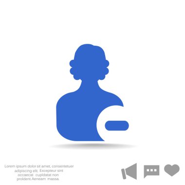 ilgili kişi web simge Sil.