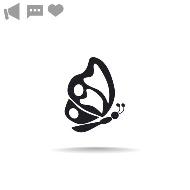 Basit kelebek web simgesi