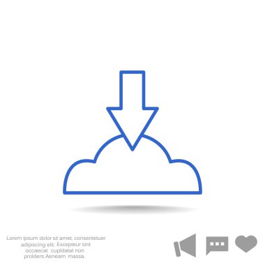 Bulut dosya download simgesi