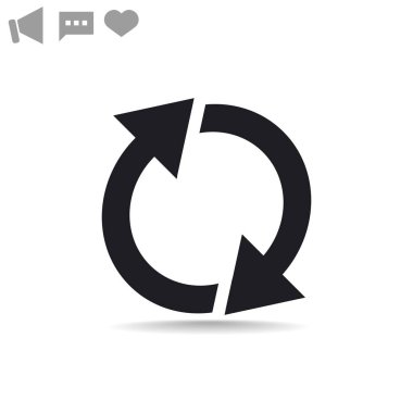 döndürme oklarını bir daire web simgesi. 