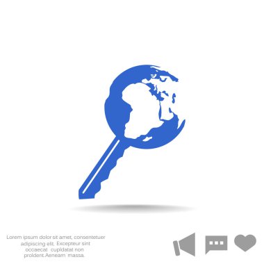 Dünya web simgesi anahtarı