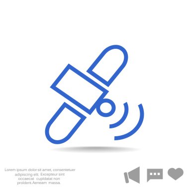 Uzay İstasyonu ince çizgi simgesi