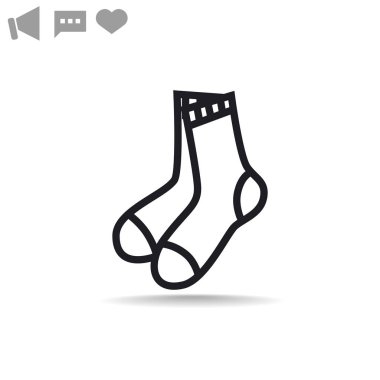 Çorap web simgesi.