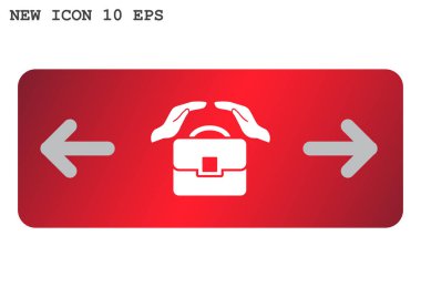 iş tulumu ve eller web simgesi. 