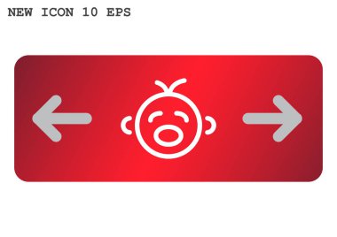 Siluet Basit çizgiler içinde Ağlayan bebek