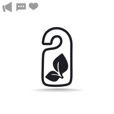 etiket yaprakları web simgesi ile. 