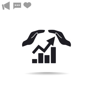 Web iletişim ve el simgesi.