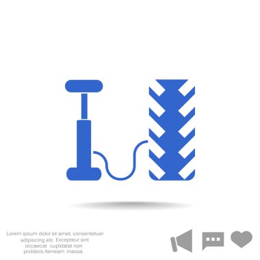 Hava pompası ve lastik web simgesi