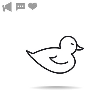 Basit oyuncak ördek simgesi