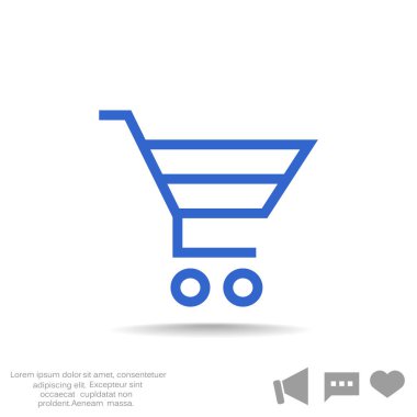 alışveriş sepeti basit simgesi