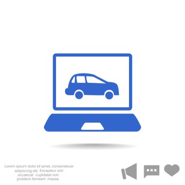 Basit dizüstü web simgesi