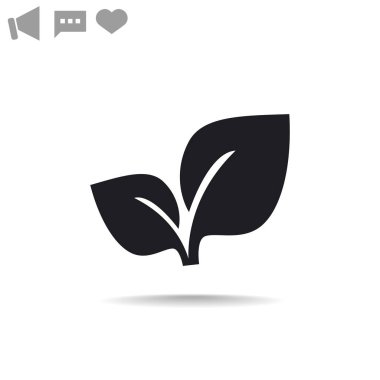 Yaprakları web simgesi. 