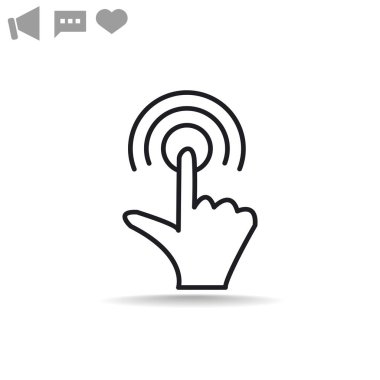 Dokunmatik ekran web simgesi. 