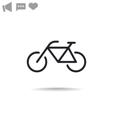 Bisiklet basit web simgesi