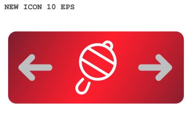 Icône de hochet de bébé simple, contour vector illustration
