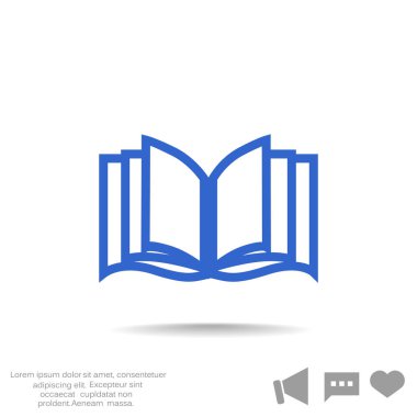 Kitap Düz Simgesi 