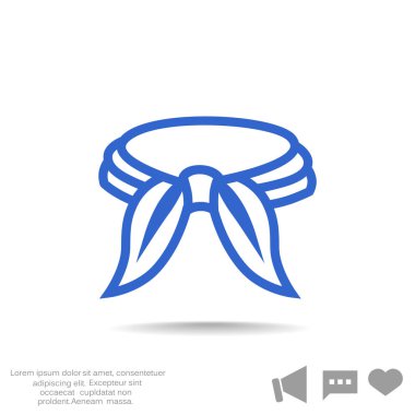 boyun atkısı web simgesi. 