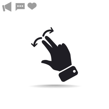 Dokunmatik ekran web simgesi.  