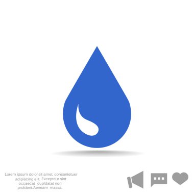 Sıvı damlacık basit web simgesi