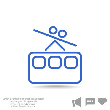 Teleferik web simgesi. 