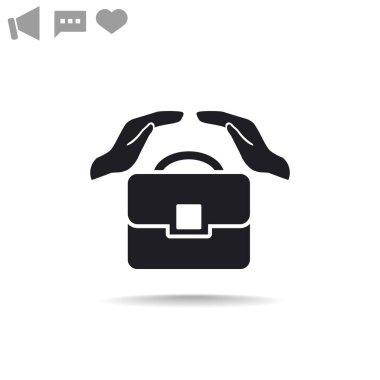 iş tulumu ve eller web simgesi. 