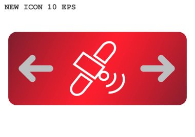 Uzay İstasyonu ince çizgi simgesi